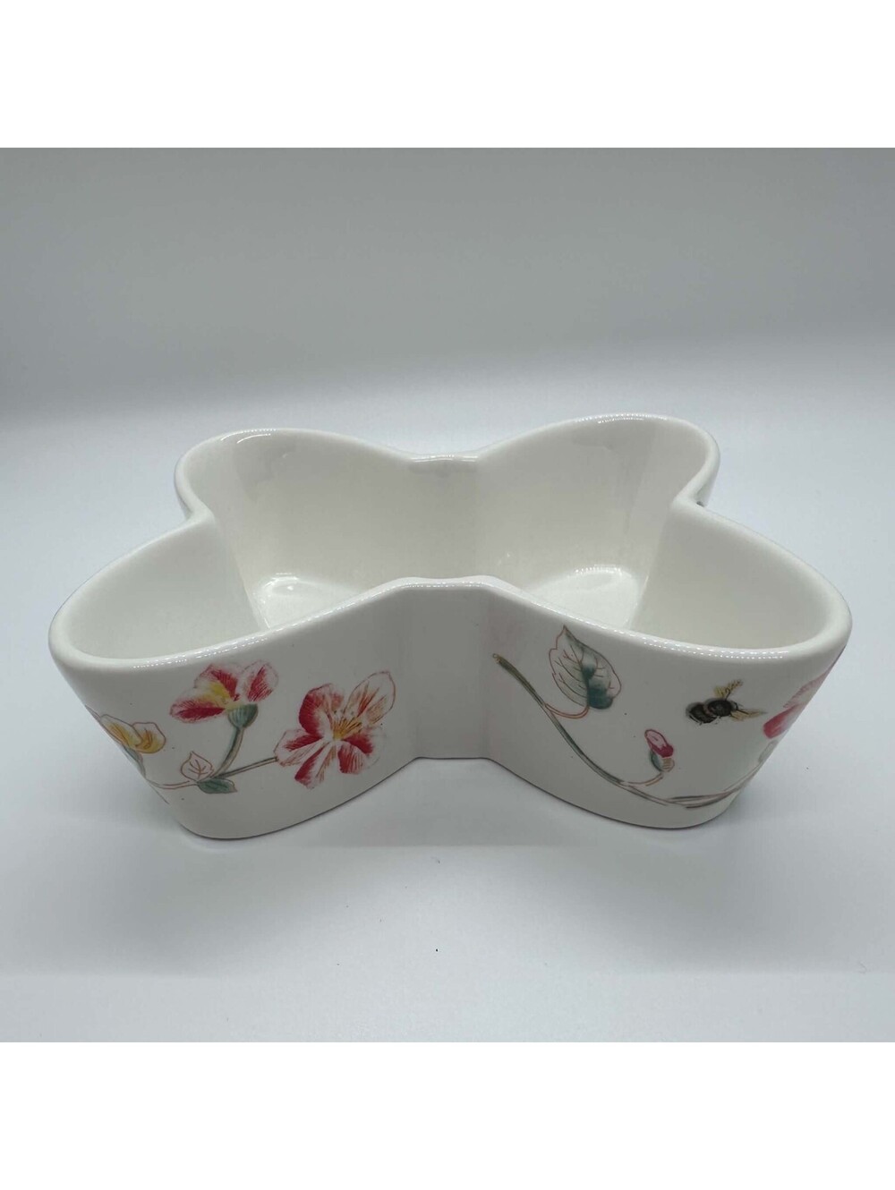 Lenox Butterfly Meadow Butterfly Shaped Bowl 7.5 Oz Floral EUC